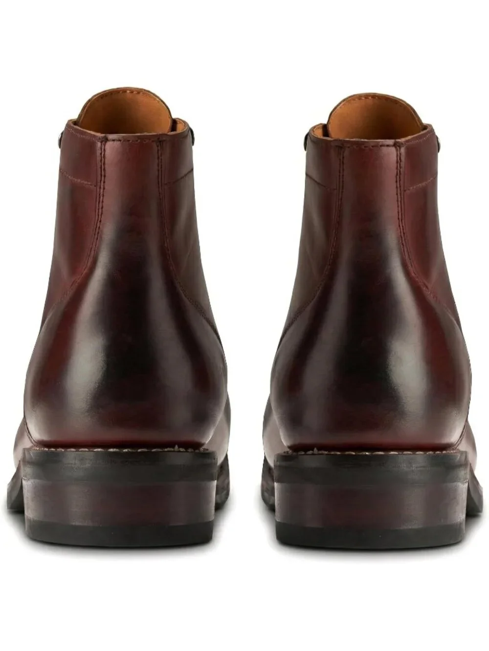 Men's Burgundy Casual Leather Dress Lace Up Ankle Boots Slip on Chukka Boots